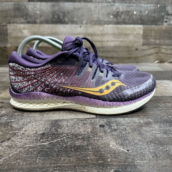 Saucony Women’s Size 9.5 Liberty ISO 2 Athletic Lace Up Running Shoes Purple - Picture 1 of 9